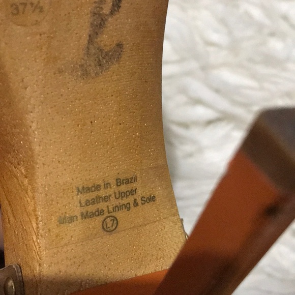 BCBG Girls Rainbow Strap Wooden Heels - Picture 5 of 6